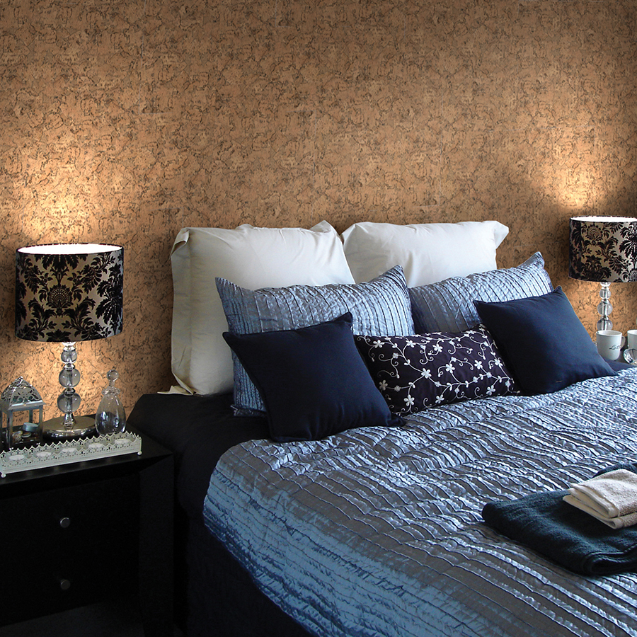 Пробковая стеновая панель Corkstyle Wall Design Monte Nat 600×300×3 фото в интерьере